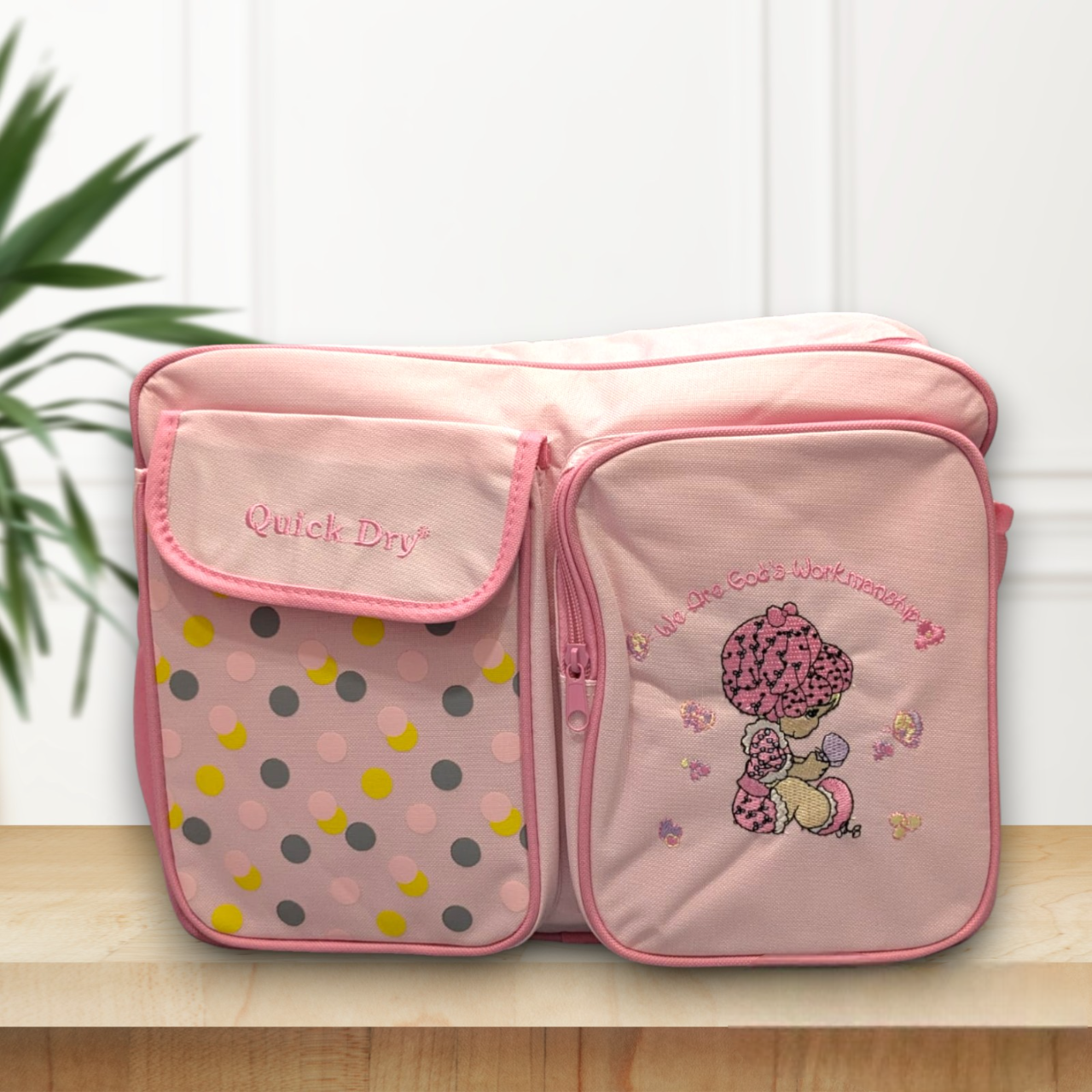 High quality Multi-purpose Mother Bag Pink